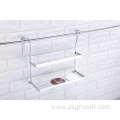 Kitchen 2-tier wall-mounted spice metal storage rack